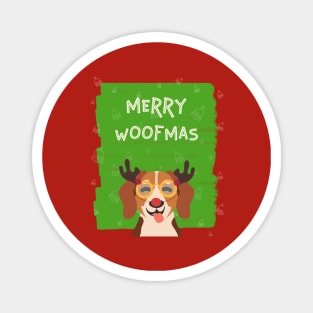 merry woofmas Magnet